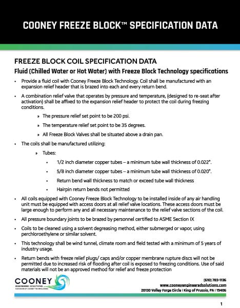 Freeze Block Specifications Digital 1